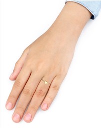 Elli Jewelry - Ring Children Heart Love in 925 Sterling Silver Gold Plated
