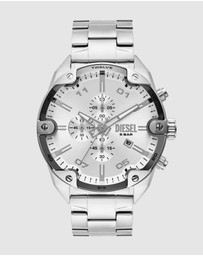 Diesel - Spiked Silver Tone Chronograph Watch