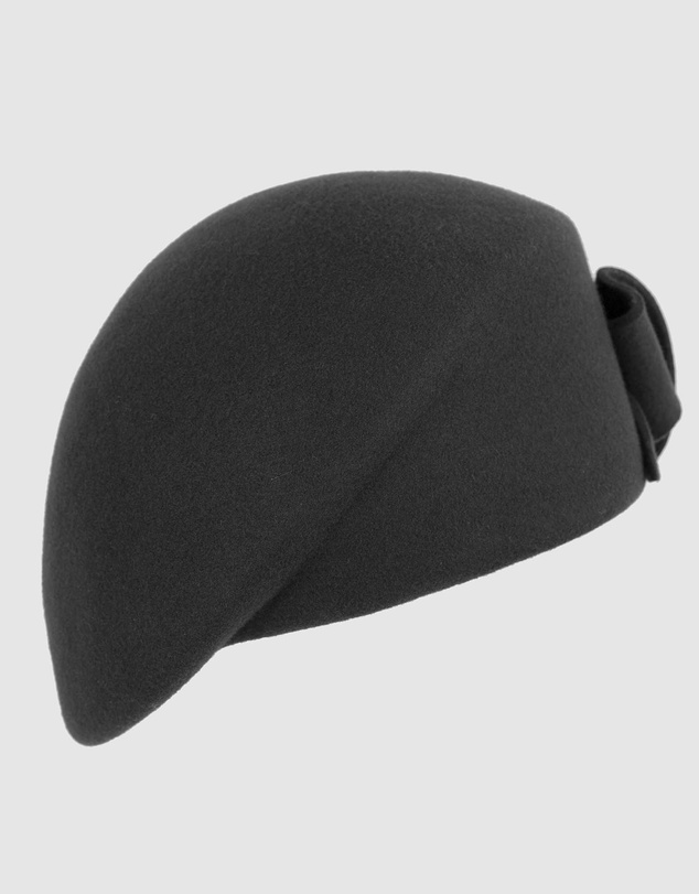 Max Alexander - Winter Black Felt Beret Hat