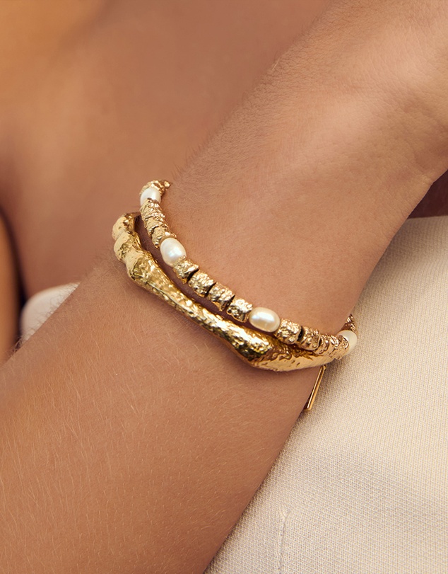 Arms Of Eve - Jayde Gold Cuff Bracelet