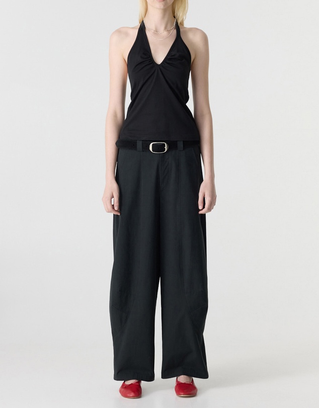 Bassike - Crushed Cotton Barrel Pants