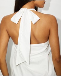 Dazie - Long Hot Summer Tie Front Top