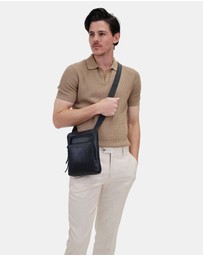 Pierre Cardin - Pierre Cardin Men's Leather Casual Crossbody Bag
