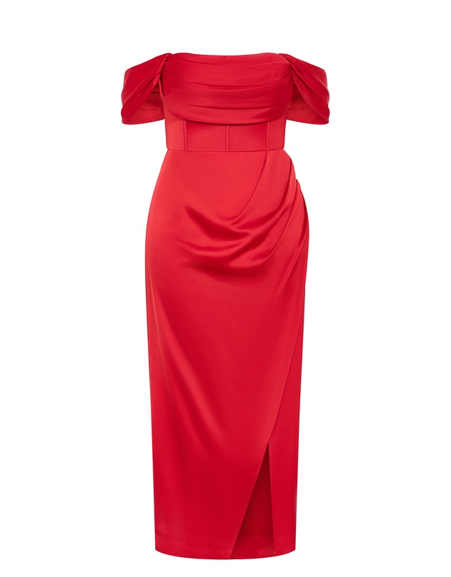 City Chic - Plus size Forbidden Love Maxi Dress - red