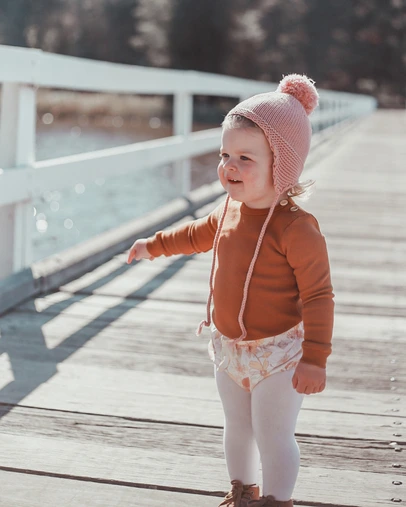WITH LOVE FOR KIDS - Basics Thick Ribbed Long Sleeve Onesie - Babies