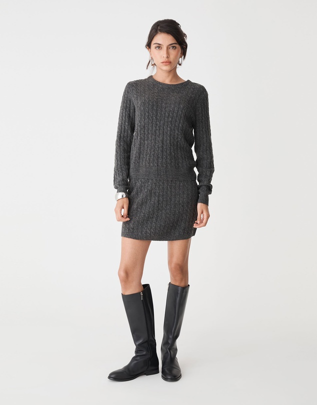 Forcast - Andie Cable Knit Mini Skirt