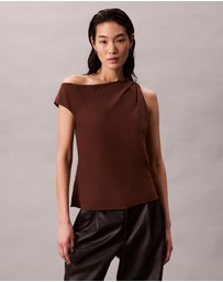 Calvin Klein - Crepe One Shoulder Top