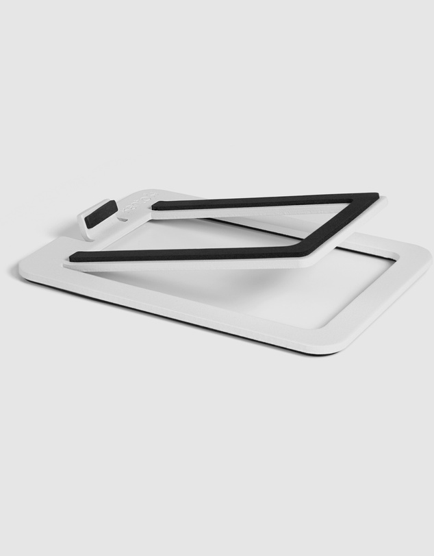 iWorld - Kanto S2W Angled Desktop Speaker Stands for Small Speakers - Pair, White