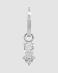 Georgini - GEORGINI MIDNIGHT VELVET ASTERIA HOOP EARRINGS SILVER