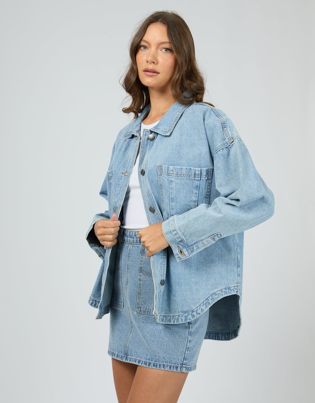 All About Eve - Dale Denim Shacket Light Blue