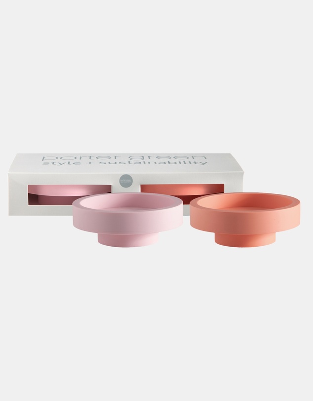 porter green - flipp lrg silicone unbreakable candle holder set