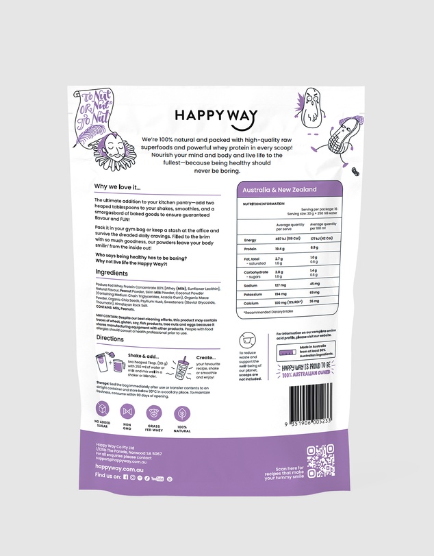 Happy Way - Peanut Butter Whey Protein Powder