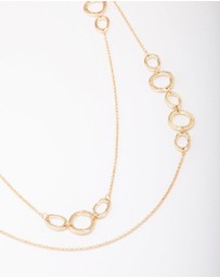 Lovisa - Gold Molten Oval Stone Necklace