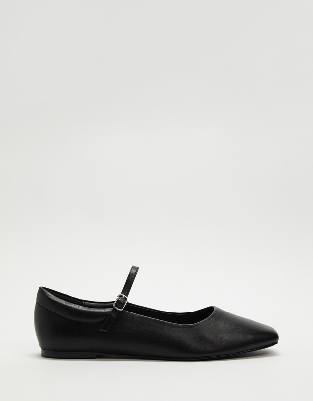 AERE - Leather Mary Jane Ballet Flats