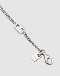 Kuzzoi - ICONIC EXCLUSIVE - Bracelet Male Rectangle Topaz White 925 Sterling Silver