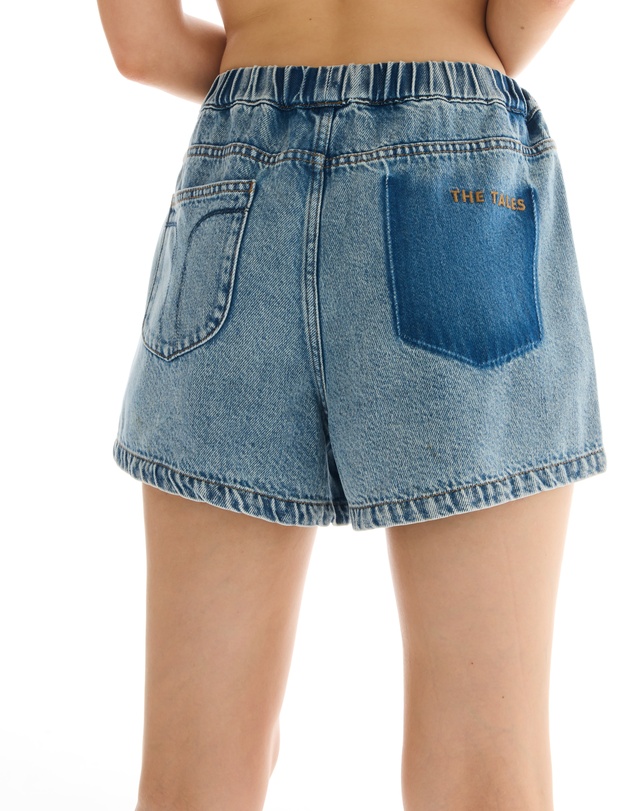 THE TALES - Hailey Pull On Denim Sports Shorts
