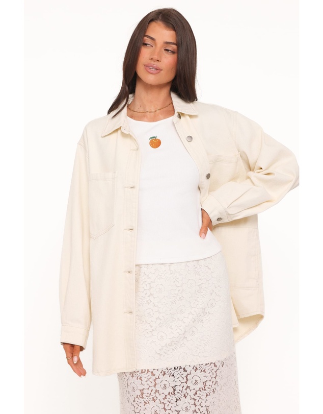Petal & Pup - Toto Denim Shacket - Ivory