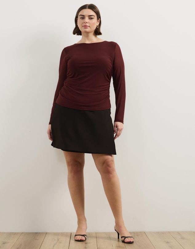 Atmos&Here Curvy - Cleo Mesh Long Sleeve Top