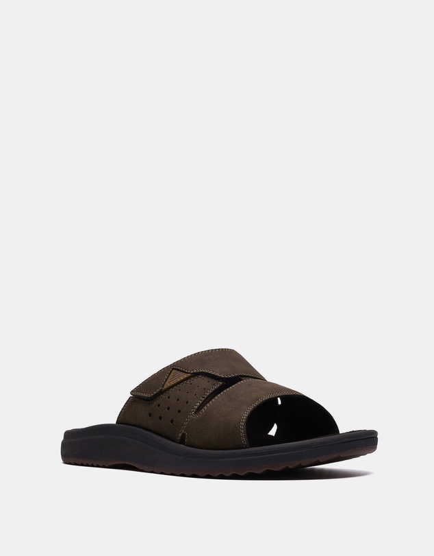 Clarks - M Brinkley Slide Dark Brown