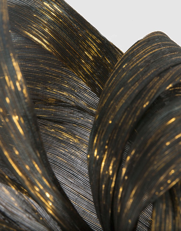 Fillies Collection - Bespoke Black Gold Bow Racing Fascinator