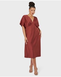 Pink Dusk by Curve Project - Wanting More Midi Dress