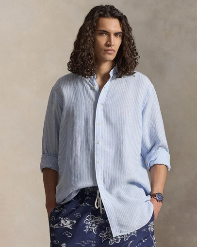 Polo Ralph Lauren - Big & Tall - Striped Linen Shirt