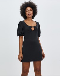 Third Form - Marble Balloon Sleeve Mini Dress