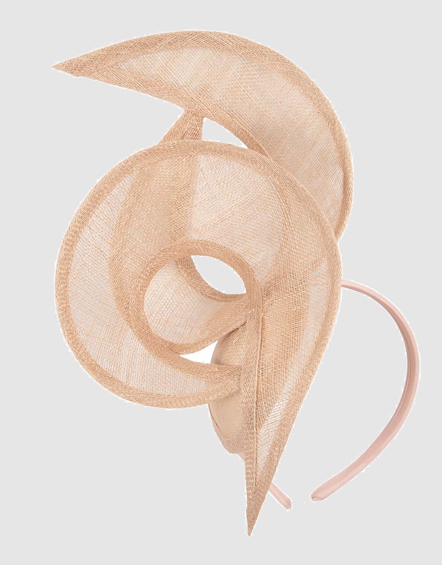 Max Alexander - Nude Sinamay Racing Fascinator