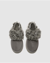 EVERAU - Australian Shepherd Ugg Waffle Curly Platform Cow Suede Upper House Shoes