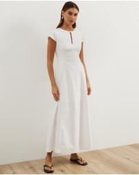Atmos&Here - Lorry Keyhole Linen Blend Maxi Dress
