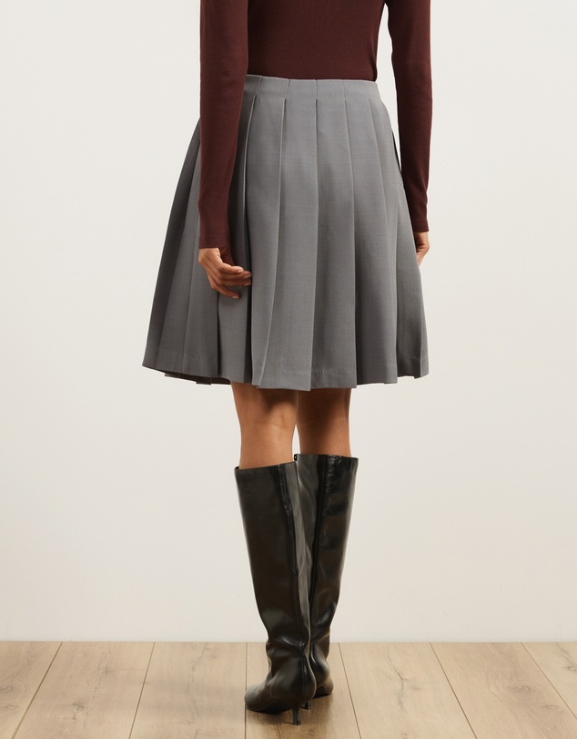 Atmos&Here - Elspeth Pleated Knee Length Skirt