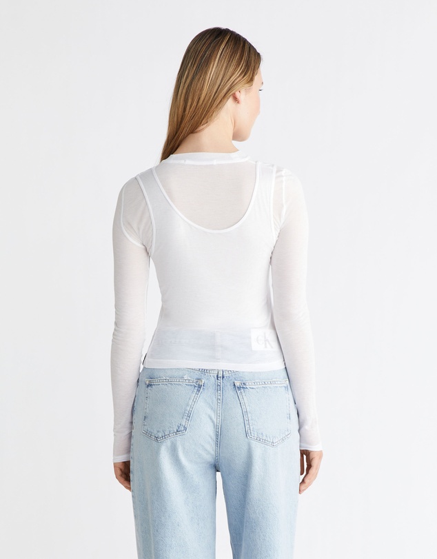 Calvin Klein Jeans - Double Layered Sheer Top