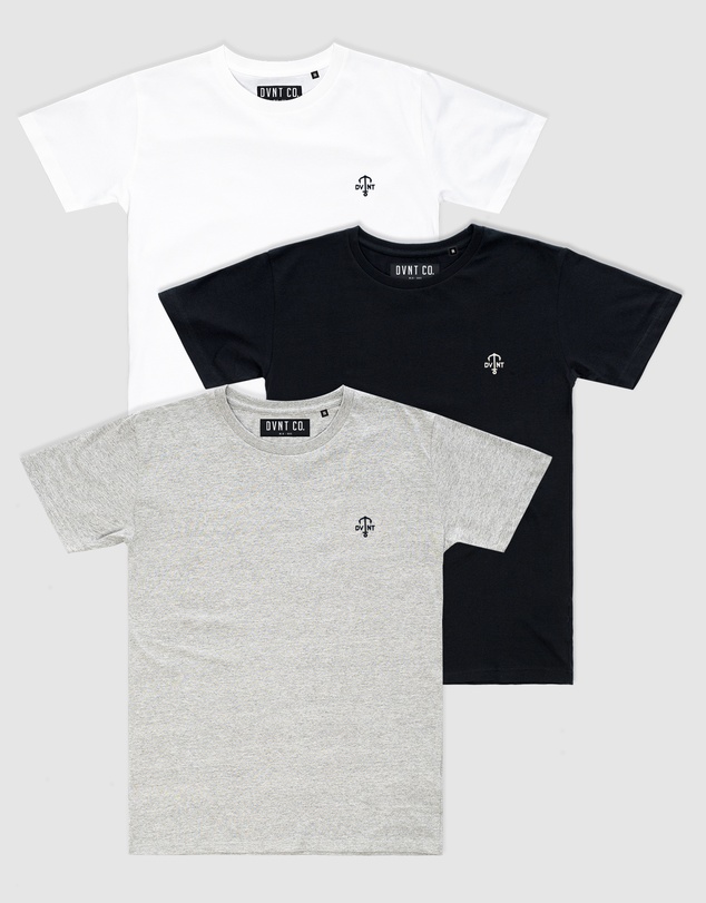 DVNT - 3-Pack Anchor Embroidery Tee - Youth