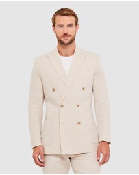 SABA - Elias Linen Cotton Double Breasted Blazer