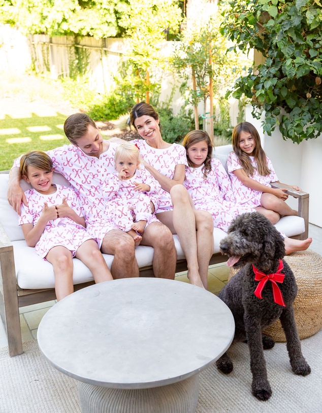 Sant And Abel - Kids Christmas Candy Cane Long PJ Set