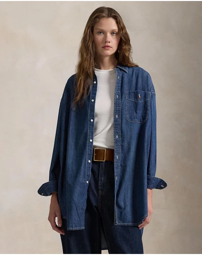 Polo Ralph Lauren - Oversize Fit Denim Shirt - The ICONIC Exclusive