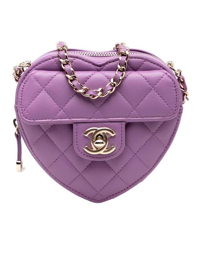 Chanel - Pre-Loved Mini Lambskin CC in Love Heart Crossbody