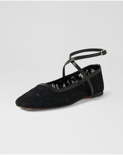 Black Woven Leather