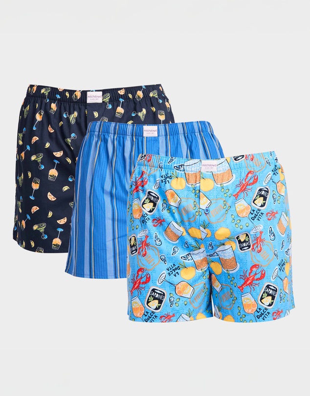 Mitch Dowd - Mitchdowd La Dolce Vita Cotton Boxer Shorts 3 Pack