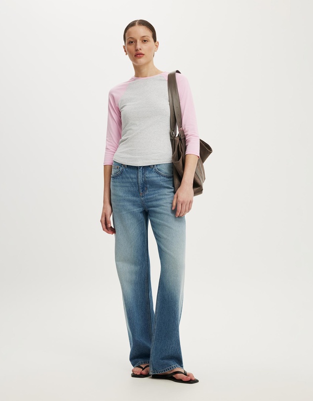 Cotton On - 90S Baby Raglan 3/4 Tee
