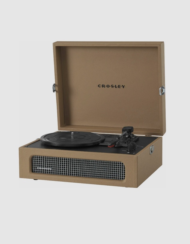 Crosley - Crosley Voyager Bluetooth Portable Turntable + Gadhouse Vinyl Rack Bundle - Tan