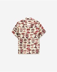 Calibre - Island Print Short Sleeve Shirt Pink