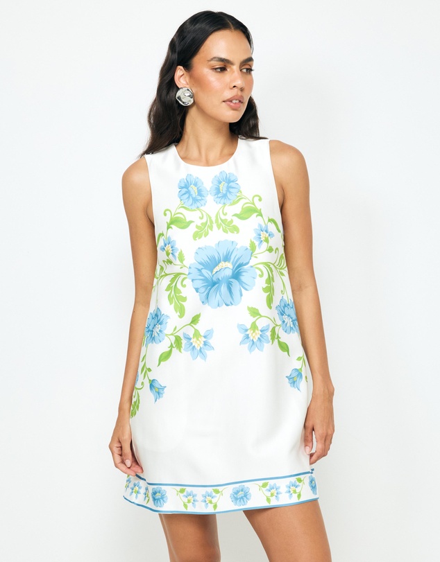 AERE - Elladia Structured Satin Mini Dress