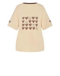 City Chic - Plus size Roll The Dice Oversized Tee - butter