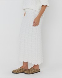 ALEXANDRA - Ratan Skirt White