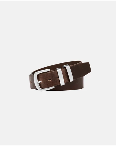 Buckle - Stockman. Australian Made Full Grain Natural Leather Belt. 38mm width.