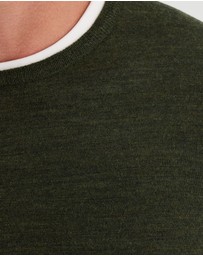 Oxford - Crew Neck Pure Wool Pullover