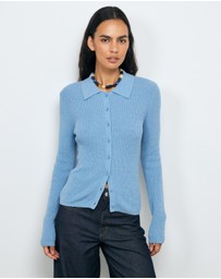 AERE - Asha Textured Knit Cardigan