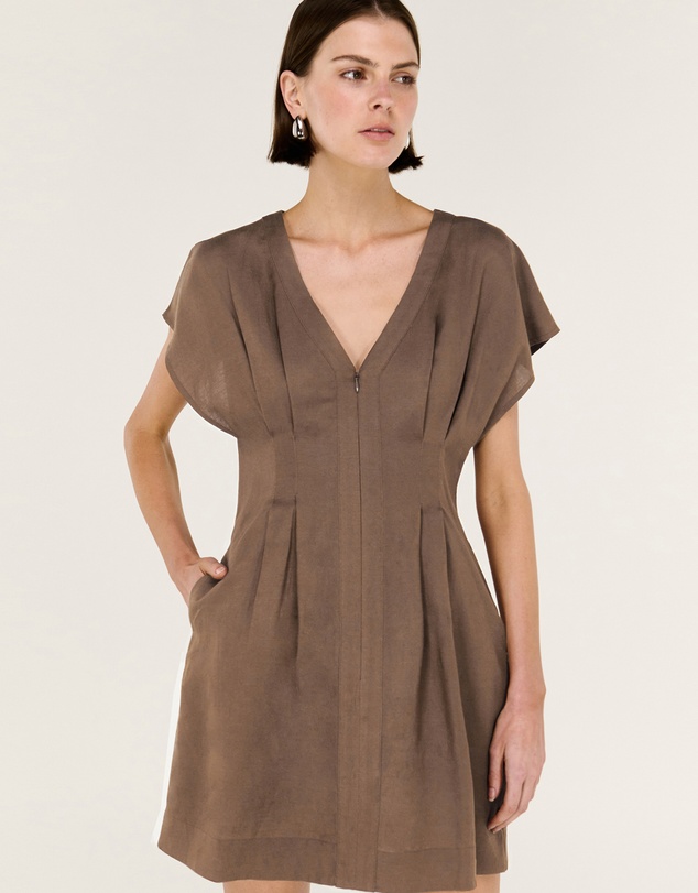 Staple the Label - Evian Deep V Mini Dress