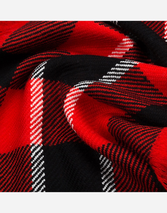 Ozwear Connection Uggs - Ugg Fringed Check Wool Scarf Red and Check